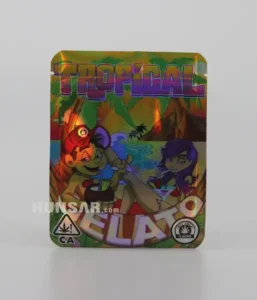 Holographic 3.5g smell proof cannabis flower bags